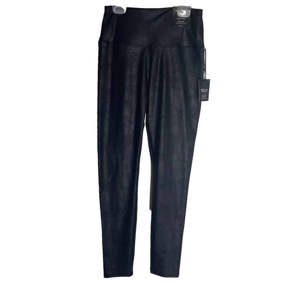 Simply Vera Wang High Rise Faux Leather Live In Leggings Women's Size Small NWT